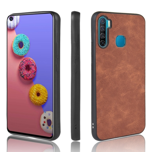 

For Infinix S5 / S5 Lite / X652 Shockproof Sheep Skin PC + PU + TPU Case(Brown)