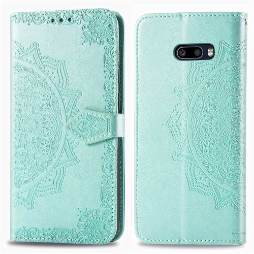 

For LG G8X ThinQ Halfway Mandala Embossing Pattern Horizontal Flip Leather Case , with Holder & Card Slots & Wallet & Photo Frame & Lanyard(Green)