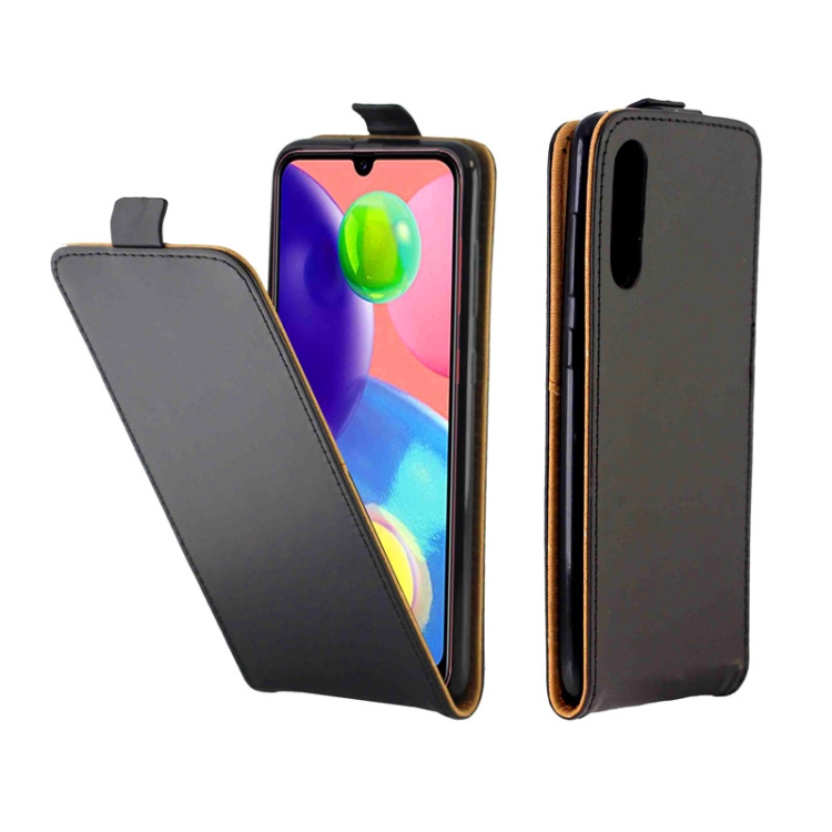 

For Galaxy A70s / A70 Business Style Vertical Flip TPU Leather Case with Card Slot(Black)