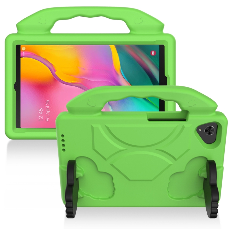 

For Galaxy Tab A 8.0 T290（2019） EVA FlatBrain Anti Falling Sleeve Protective Shell WithThumb Bracket(Green)