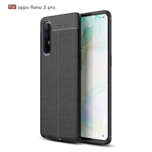 

For OPPO Reno 3 Pro Litchi Texture TPU Shockproof Case(Black)