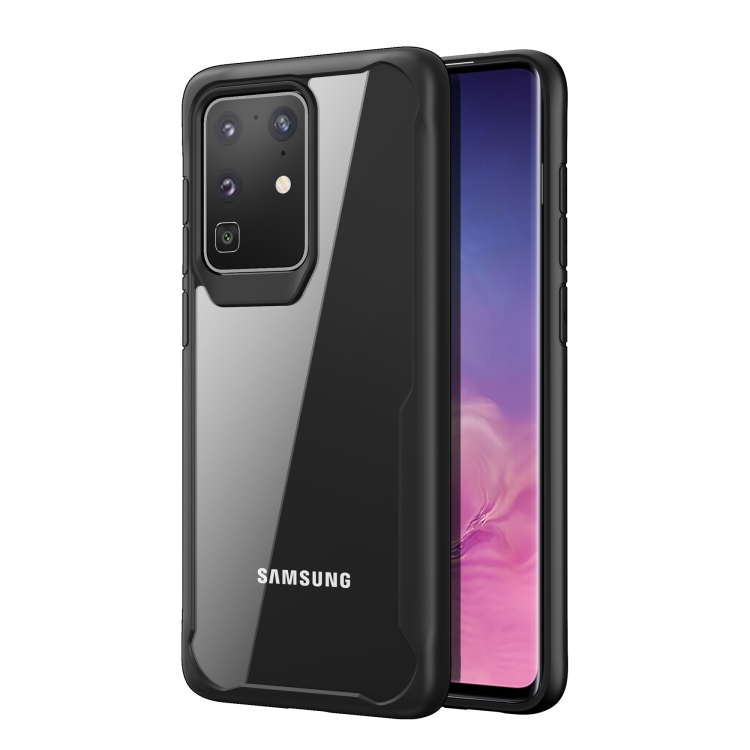 

For Galaxy S20+ Transparent PC + TPU Full Coverage Shockproof Protective Case(Black)