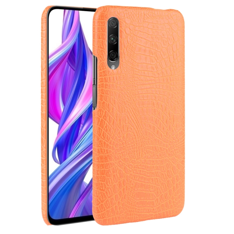 

For Huawei P Smart Pro 2019/9X Pro Shockproof Crocodile Texture PC + PU Case(Orange)