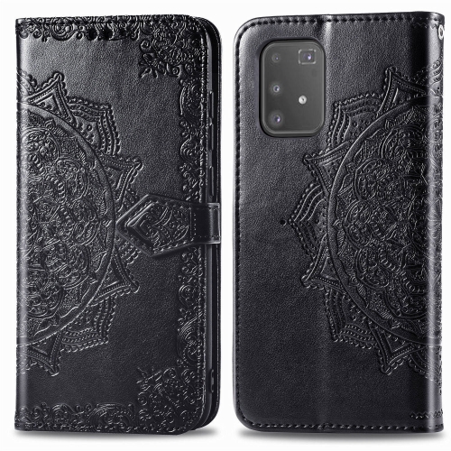 

For Galaxy S10 Lite / M80s Halfway Mandala Embossing Pattern Horizontal Flip Leather Case with Holder & Card Slots & Wallet & Photo Frame & Lanyard(Black)