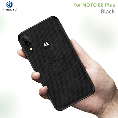 

For Motorola Moto E6 Plus PINWUYO Zun Series PC + TPU + Skin Waterproof And Anti-fall All-inclusive Protective Shell(Black)