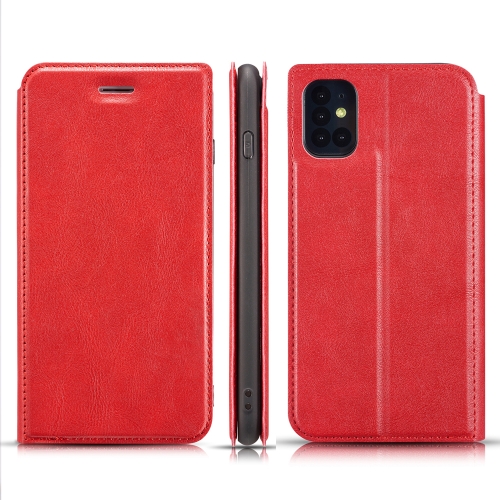 

For Galaxy S20 Retro Simple Ultra-thin Magnetic Leather Case with Holder & Card Slots & Lanyard(Red)