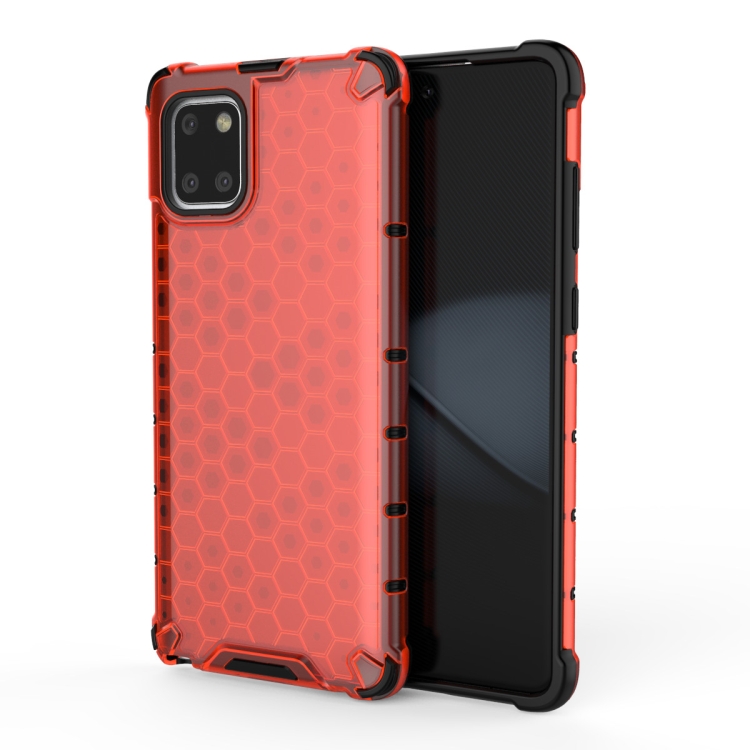 

For Galaxy Note10 Lite Shockproof Honeycomb PC + TPU Case(Red)