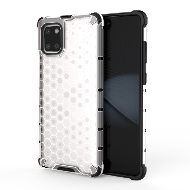 

For Galaxy Note10 Lite Shockproof Honeycomb PC + TPU Case(White)