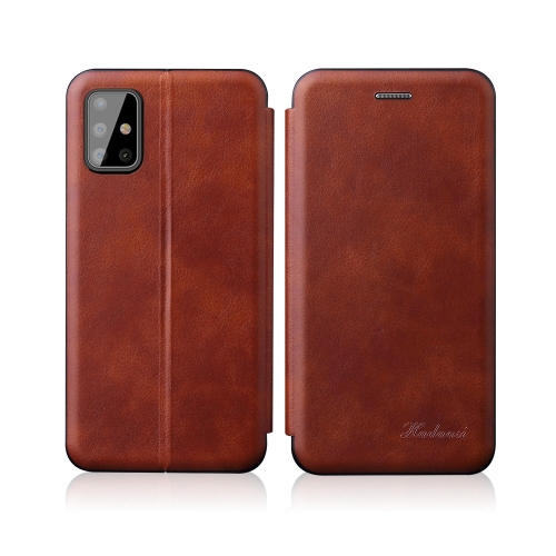 

For Galaxy S20 Plus TPU+PU Integrated Voltage Magnetic Card Holder Retro Leather Case(Brown)