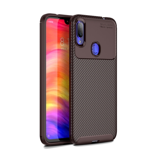 

For OPPO A8 Carbon Fiber Texture Shockproof TPU Case(Brown)