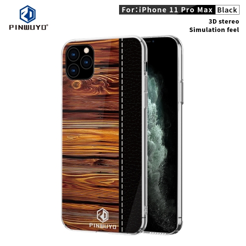 

For iPhone 11 Pro Max PINWUYO Pindun Series Slim 3D Call Flashing PC All-inclusive Waterproof Shockproof Protection Case(Black)