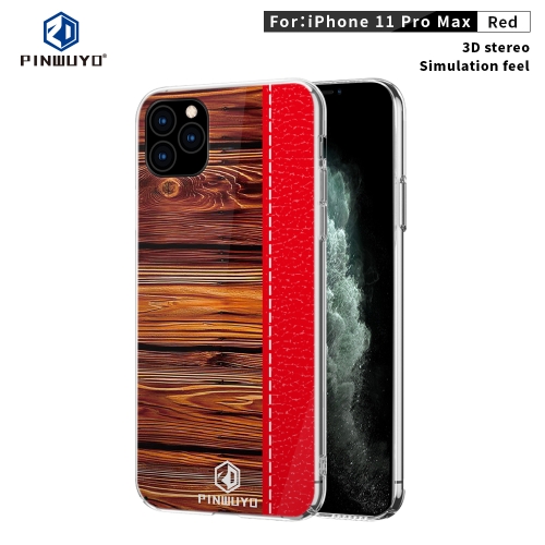 

For iPhone 11 Pro Max PINWUYO Pindun Series Slim 3D Call Flashing PC All-inclusive Waterproof Shockproof Protection Case(Red)