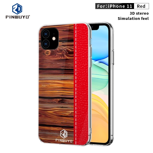 

For iPhone 11 PINWUYO Pindun Series Slim 3D Call Flashing PC All-inclusive Waterproof Shockproof Protection Case(Red)