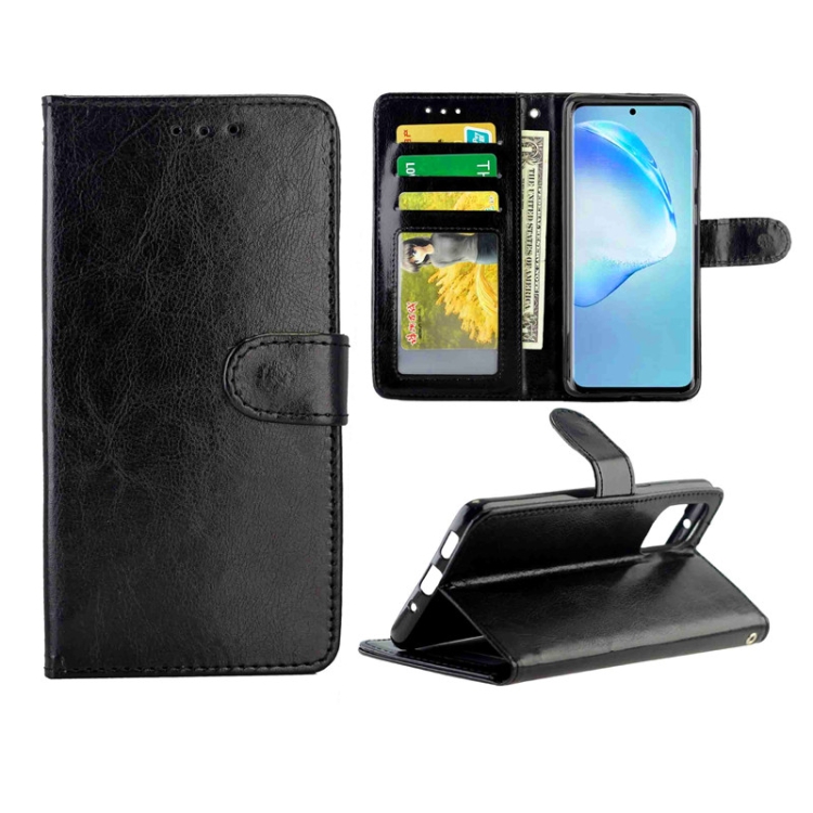 

For Galaxy S20+ Crazy Horse Texture Leather Horizontal Flip Protective Case with Holder & Card Slots & Wallet & Photo Frame(Black)