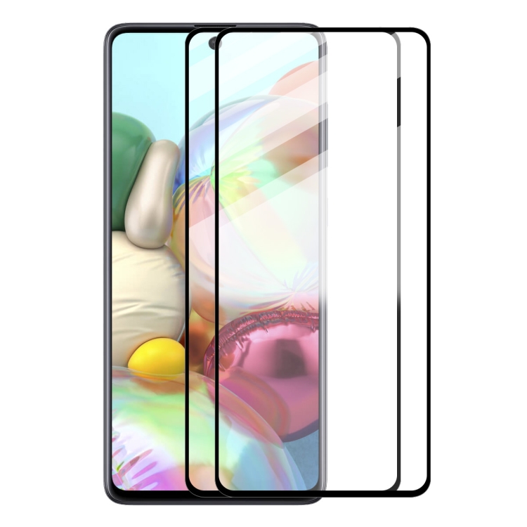 

For Galaxy A71 ENKAY Hat-Prince 2 PCS Full Glue 0.26mm 9H 2.5D Tempered Glass Full Coverage Film