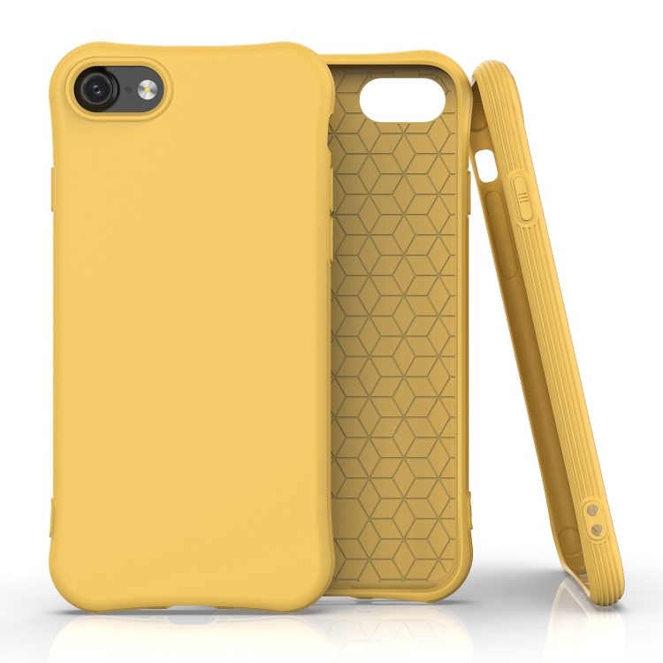 

For iPhone 8 / iPhone 7 ENKAY ENK-PC007 Solid Color TPU Slim Case Cover(Yellow)