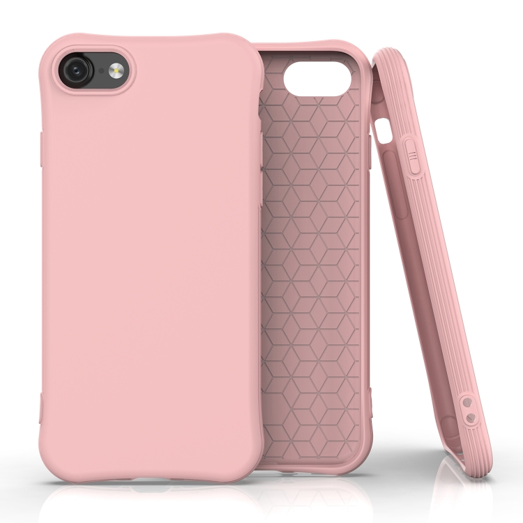 

For iPhone 8 / iPhone 7 ENKAY ENK-PC007 Solid Color TPU Slim Case Cover(Pink)