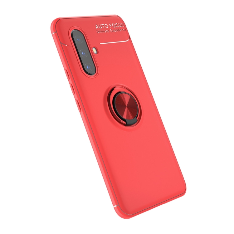 

For Vivo X30 Metal Ring Holder 360 Degree Rotating TPU Case(Red+Red)