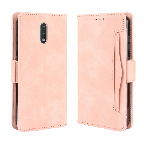 

For Nokia 2.3 Wallet Style Skin Feel Calf Pattern Leather Case with Separate Card Slots & Holder & Wallet & Photo Frame(Pink)