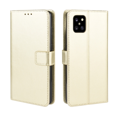 

For Galaxy S10 Lite / A91 / M80s Retro Crazy Horse Texture Horizontal Flip Leather Case with Holder & Card Slots & Photo Frame(Gold)