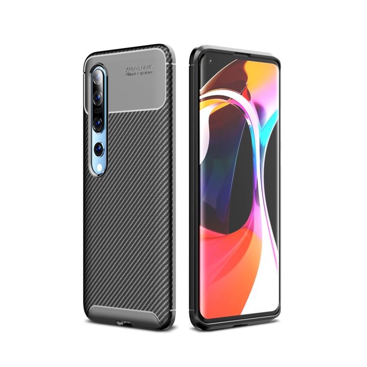 

For Xiaomi Mi 10 / 10 Pro Carbon Fiber Texture Shockproof TPU Case(Black)