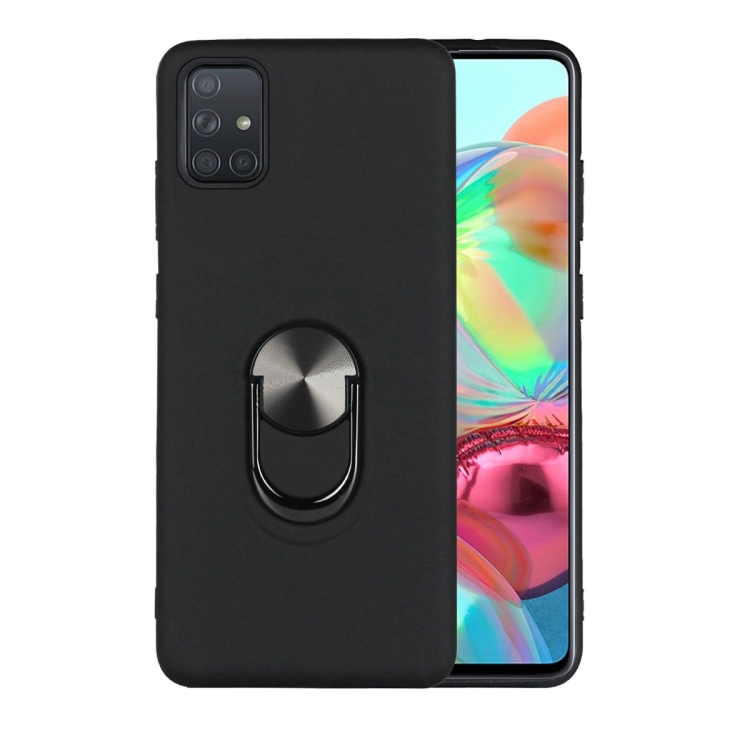 

For Galaxy A71 360 Rotary Multifunctional Stent PC+TPU Case with Magnetic Invisible Holder(Black)