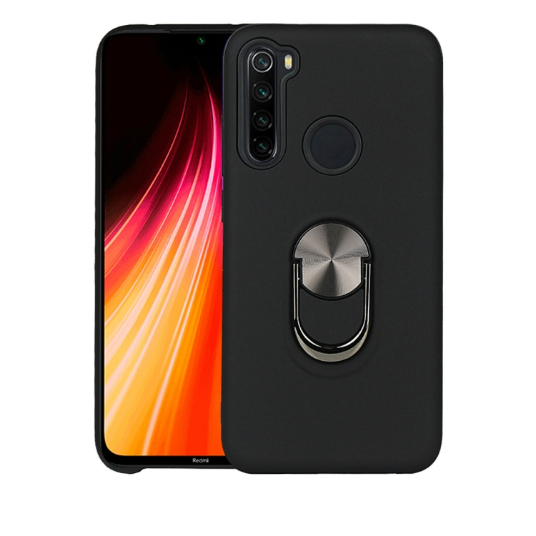 

For Xiaomi Redmi Note 8T 360 Rotary Multifunctional Stent PC+TPU Case with Magnetic Invisible Holder(Black)