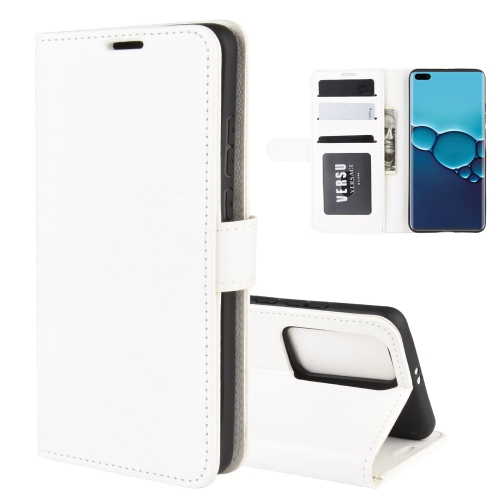 

For Huawei P40 R64 Texture Single Horizontal Flip PU Leather Case with Holder & Card Slots & Wallet& Photo Frame(White)