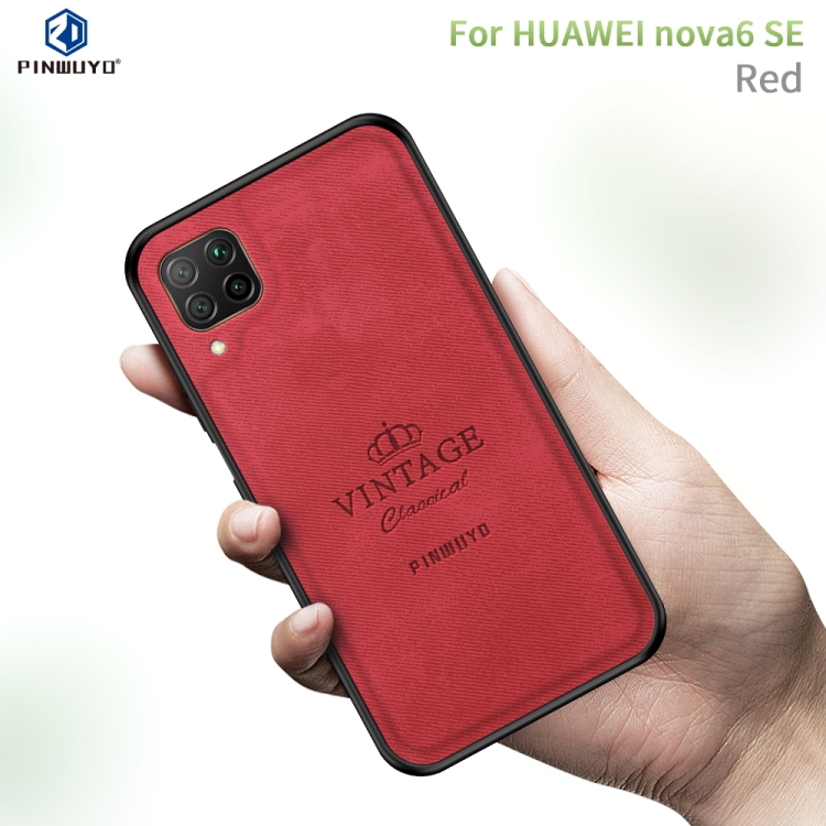 

For Huawei Nova 6 SE PINWUYO Zun Series PC + TPU + Skin Waterproof And Anti-fall All-inclusive Protective Shell(Red)