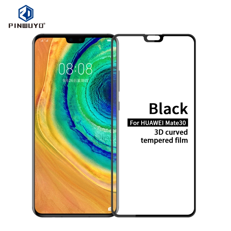 

For Huawei Mate 30 PINWUYO 9H 3D Curved Full Screen Explosion-proof Tempered Glass Film(Black)