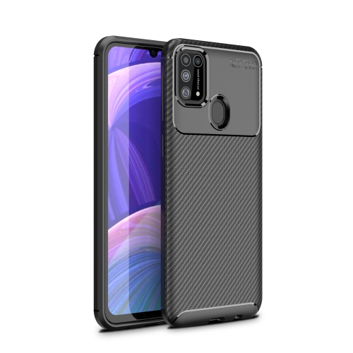 

For Galaxy M31 Carbon Fiber Texture Shockproof TPU Case(Black)