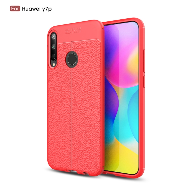 

For Huawei Y7p Litchi Texture TPU Shockproof Case(Red)