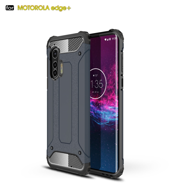

For Motorola Edge Plus Magic Armor TPU + PC Combination Case(Navy Blue)