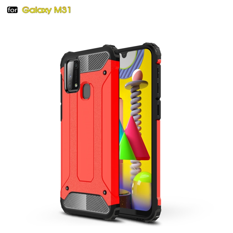 

For Galaxy M31 Magic Armor TPU + PC Combination Case(Red)