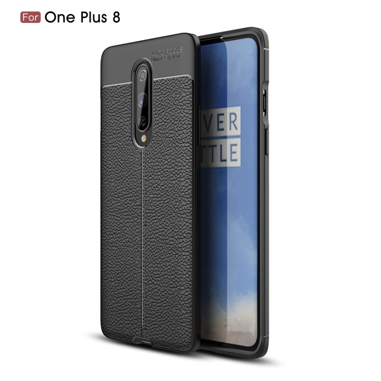 

For OnePlus 8 Litchi Texture TPU Shockproof Case(Black)