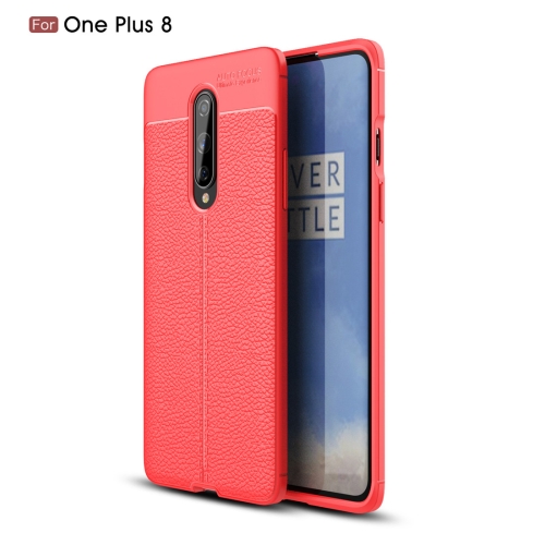 

For OnePlus 8 Litchi Texture TPU Shockproof Case(Red)