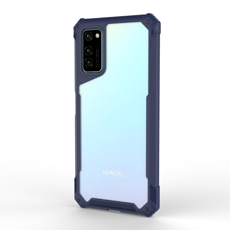 

For Huawei Honor V30 & V30 Pro Transparent PC + TPU Full Coverage Shockproof Protective Case(Navy Blue)