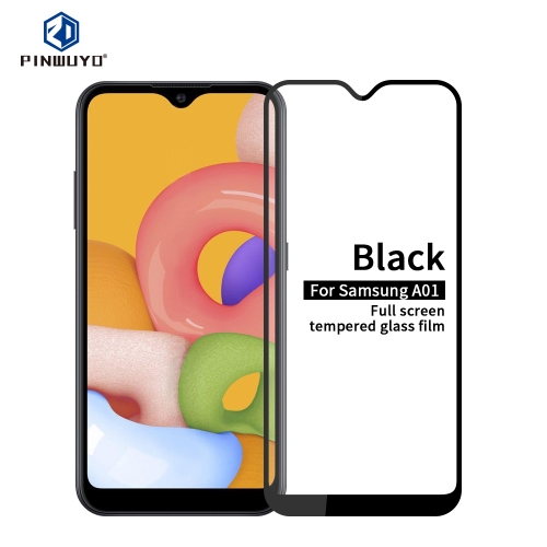 

For Galaxy A01 PINWUYO 9H 2.5D Full Screen Tempered Glass Film(Black)