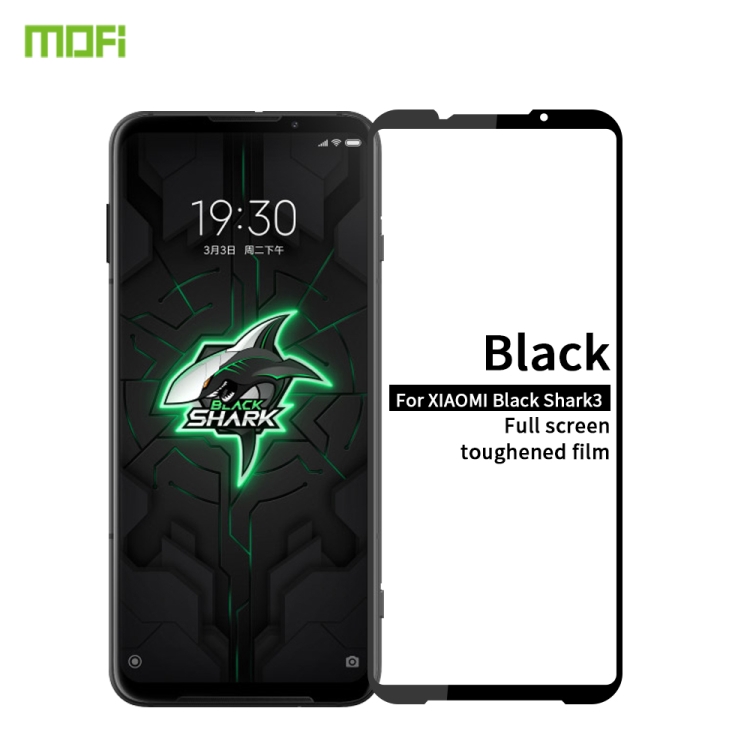 

For Xiaomi Black Shark 3 MOFI 9H 2.5D Full Screen Tempered Glass Film(Black)
