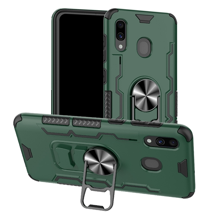 

For Galaxy A30 Shockproof PC + TPU Protective Case with Beer Opener & Car Holder(Green)