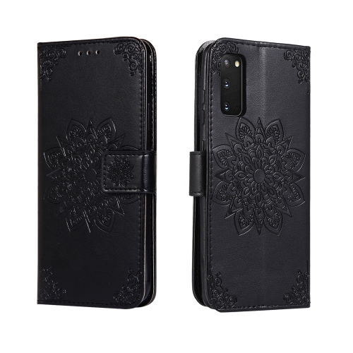

For Galaxy S20 Embossed Kaleidoscope Flower Horizontal Flip Leather Case with Holder & Card Slots & Wallet(Black)