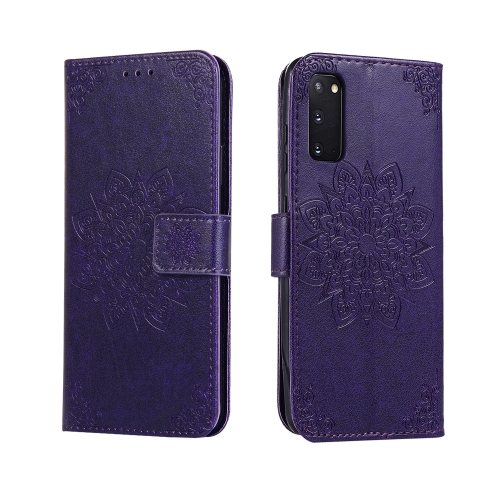 

For Galaxy S20 Embossed Kaleidoscope Flower Horizontal Flip Leather Case with Holder & Card Slots & Wallet(Purple)