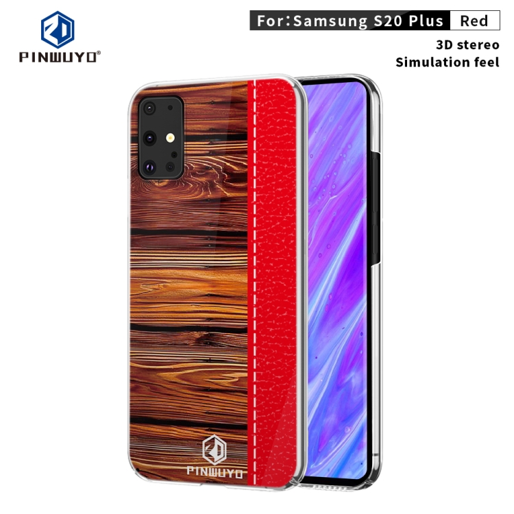 

For Galaxy S20 Plus PINWUYO Pindun Series Slim 3D Flashing All-inclusive PC Case(Red)