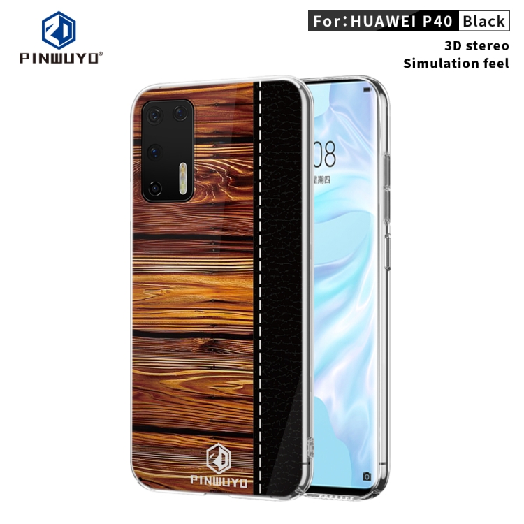

For Huawei P40 PINWUYO Pindun Series Slim 3D Flashing All-inclusive PC Case(Black)