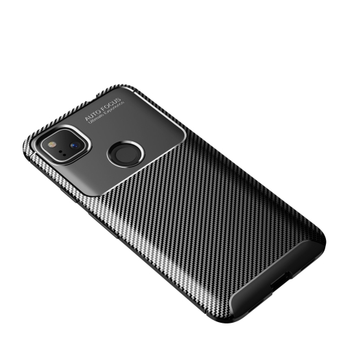 

For Google Pixel 4a Carbon Fiber Texture Shockproof TPU Case(Black)