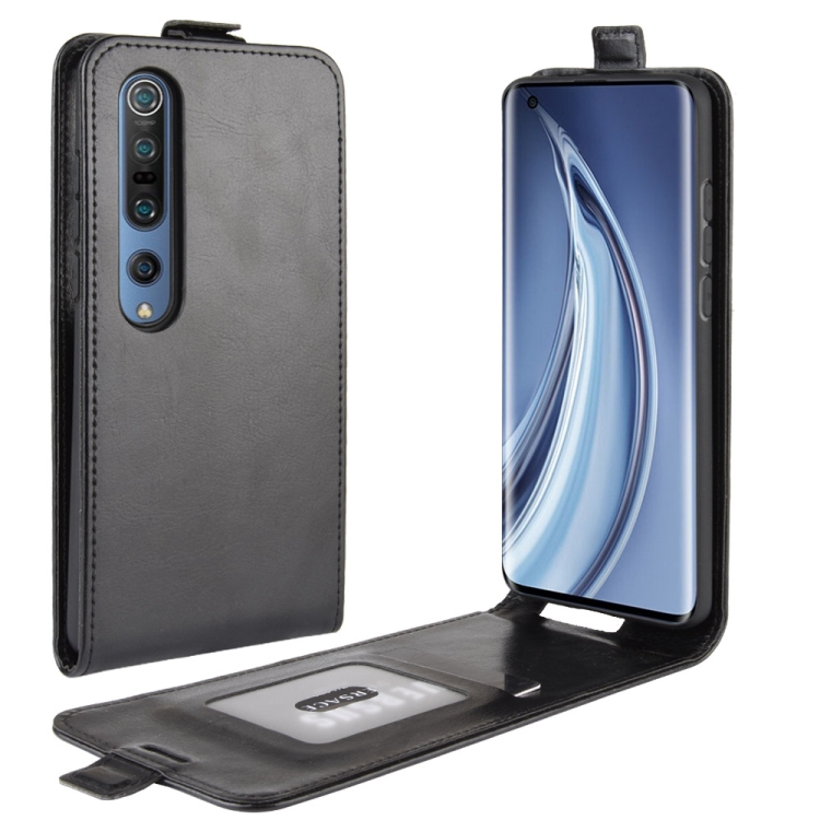 

For Xiaomi Mi 10 R64 Texture Single Vertical Flip Leather Protective Case with Card Slots & Photo Frame(Black)