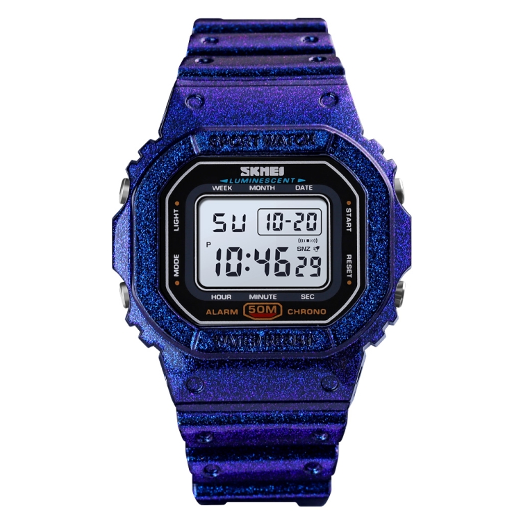 

Skmei 1608 Multi-Function Student Electronic Watch Waterproof Timing Silicone Sports Watch(Blue)