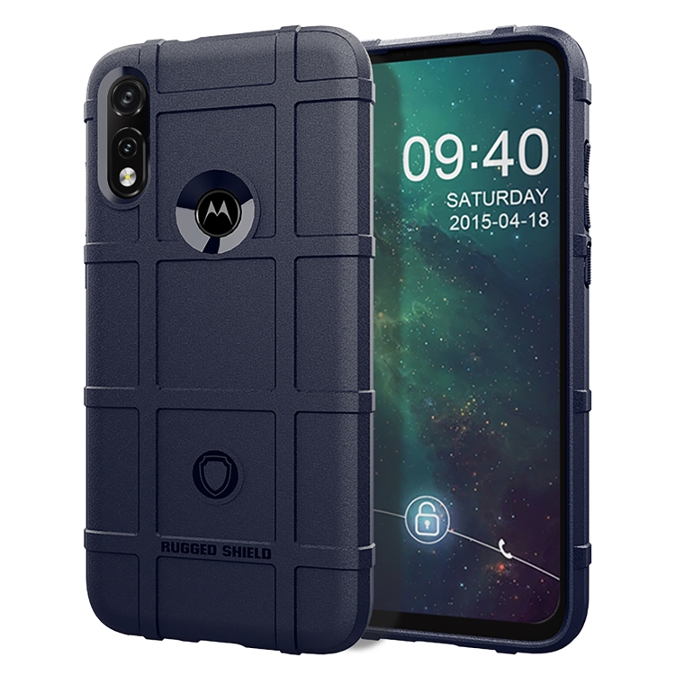 

For Moto E7 Full Coverage Shockproof TPU Case(Blue)