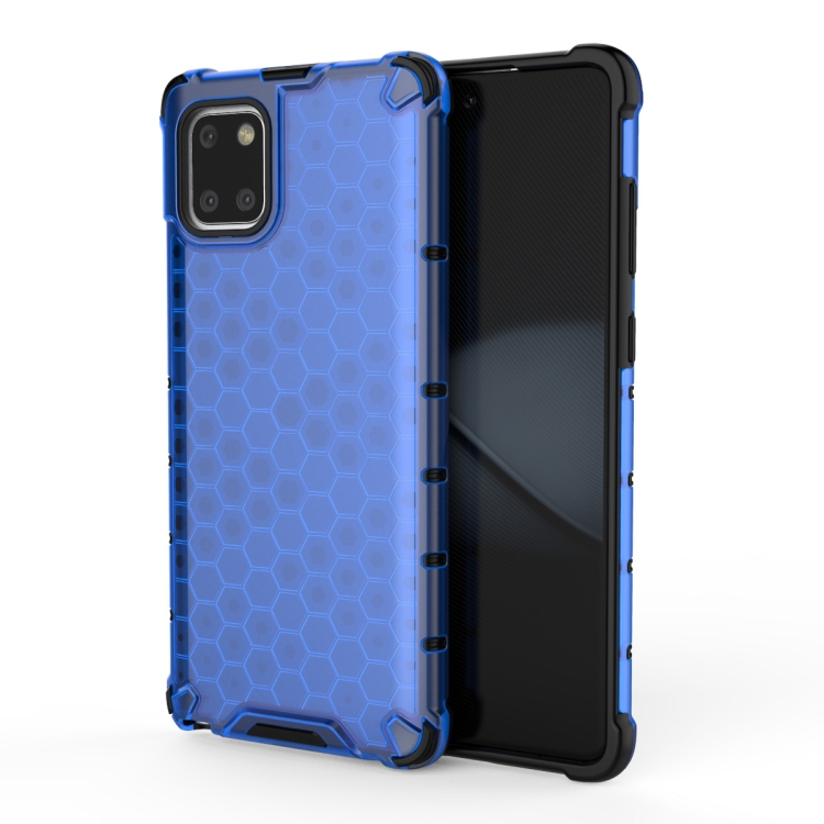 

For Galaxy A71 Shockproof Honeycomb PC + TPU Case(Blue)