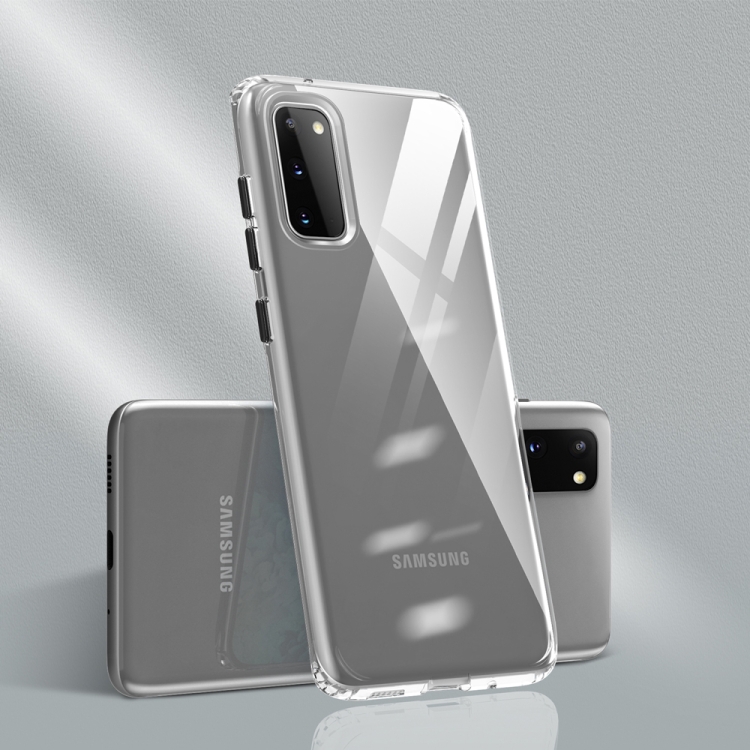 

For Huawei P40 Four Corners Shockproof Color Button Clear TPU Case(Black)